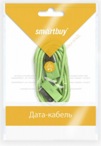 Кабель SMART BUY для IPhone 4/4S, USB 2.0 - 30-pin, зеленый, 1,2 м (1/500)