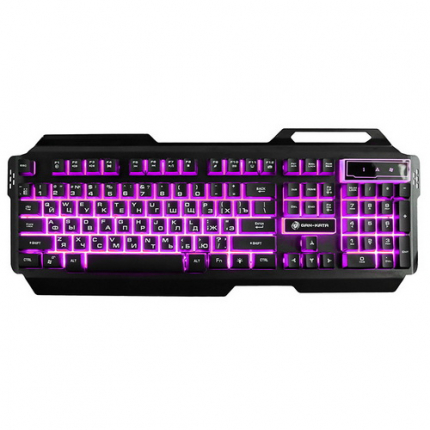 Клавиатура DIALOG KGK-25U, Gan-Kata, серебро, игровая, с подсветкой 3 цвета , корпус металл, USB (1/