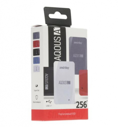 Внешний SSD Smart Buy 256 GB Aqous A1 серый, 1.8