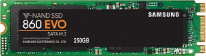 Внутренний SSD Samsung 250GB 860 Evo, SATA-III, R/W -550/520 MB/s, (M.2),2280, Samsung MJX, V-NAND, MLC