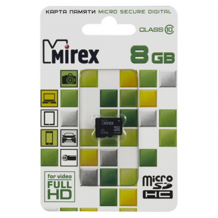 MicroSD 8GB Mirex Class 10 без адаптера