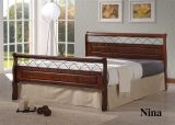 Двуспальная кровать Нина 2й Сорт (Nina 160х200) Темный орех