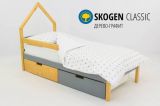 Детская кровать-домик мини Бельмарко "Skogen дерево-графит"