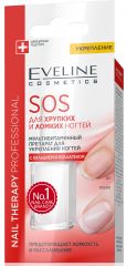 EVELINE Nail Therapy SOS Для хрупких и ломких ногтей с кальцием и коллагеном 12мл (*3)