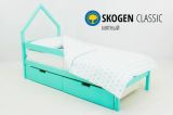 Детская кровать-домик мини Бельмарко "Skogen мятный"