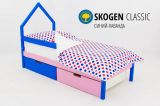 Детская кровать-домик мини Бельмарко "Skogen синий-лаванда"