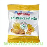 Виталор® Альпийский мед, леденцовая карамель со вкусом меда с витамином С - БАД, 60 г