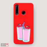 Матовый силиконовый чехол Riverdale milkshake на Huawei Honor 10i цвет красный