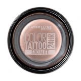Maybelline Color Tatoo 24h стойкие крем-гелевые тени для век Socialite (Нежный персик)