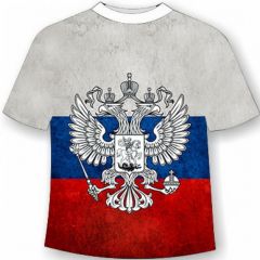 Подростковая футболка с флагом России 516