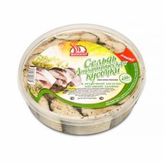 Сельдь  кусочки в огуречной уксусно-масляной заливке (430г)
