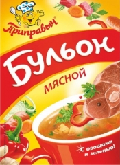 Бульон мясной с овощами и зеленью 75 гр.