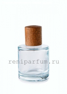 Сириус, 50ml, стекло + серебро металл помпа +темная деревян.крышка