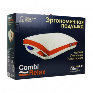 Подушка "COMBI-RELAX" в комплекте два валика с гречневой лузгой