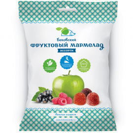 Бековский фруктовый мармелад ассорти 250 грамм