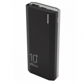 ЗУ RITMIX RPB-10002 Black, Li-pol, 10000mAh, 2.1A, 1x USB, 1xMicro USB, 1xType-C (1/40)