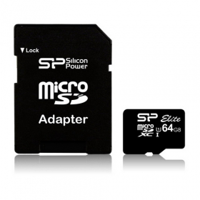 MicroSD 64GB Silicon Power Class10 Elite UHS-I (R/W 50/15 MB/s) без адаптера