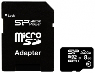 MicroSD 8GB Silicon Power Class 10 Elite без адаптера