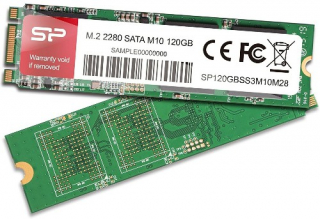 Внутренний SSD Silicon Power 120GB M10, SATA-III, R/W - 520/460 MB/s, (M.2), 2280, MLC