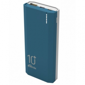 ЗУ RITMIX RPB-10002 Blue, Li-pol, 1x USB, 10000mAh, 2.1A, 1xMicro USB, 1xType-C (1/40)