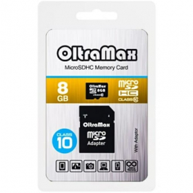 MicroSD 8GB OltraMax Class 10 + SD адаптер