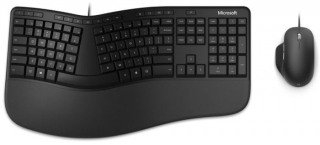 Клавиатура + мышь Microsoft Ergonomic Keyboard Kili & Mouse LionRock клав:черный мышь:черный USB беспроводная