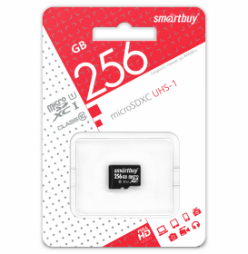 MicroSDXC 256GB Smart Buy Class 10 UHS-I без адаптера