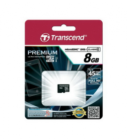 MicroSD 8GB Transcend Class 10 UHS-I (300x) без адаптера