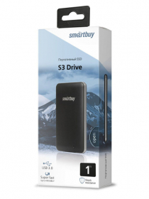 Внешний SSD Smart Buy 1 TB S3 Drive чёрный/серебро, 1.8