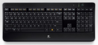 Клавиатура Logitech K800 черный USB беспроводная Multimedia LED (подставка для запястий)