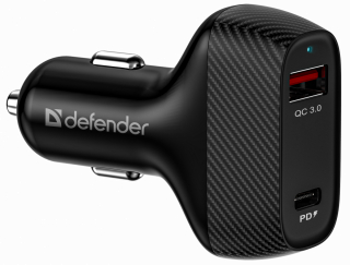 Автомобильное ЗУ Defender UCA-90 36W, USB QC3.0, Type-C/PD3.0 (1/10)