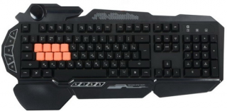 Клавиатура A4 Bloody B318 черный USB Multimedia Gamer LED (подставка для запястий)